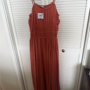 American Eagle Outfitters Rust Orange Maxi Dress lined. Very nice quality!! V